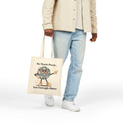"So Much Panic Not Enough Disco" Canvas Tote Bag — Retro Disco Globe Reusable Market Bag