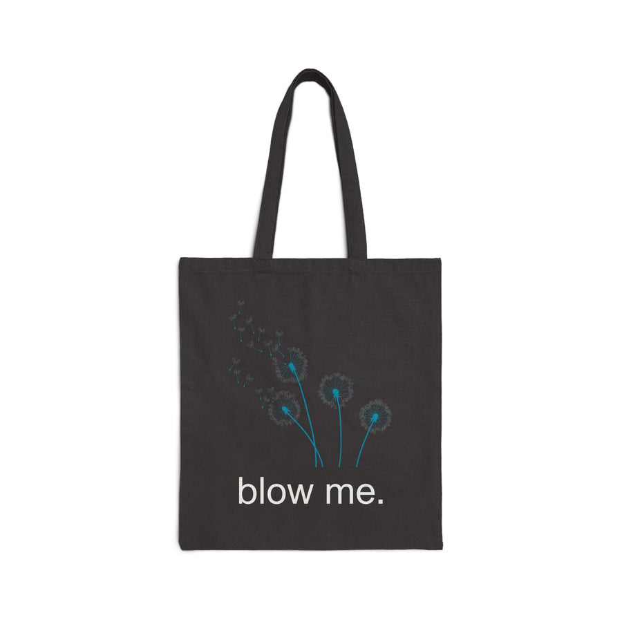 Tote Bag — 'blow me.' Dandelion Canvas Tote, Reusable Grocery & Market Bag