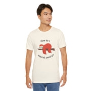 Sloth Tee 'How Do I Uninstall Anxiety?' Mental Health Awareness T-Shirt