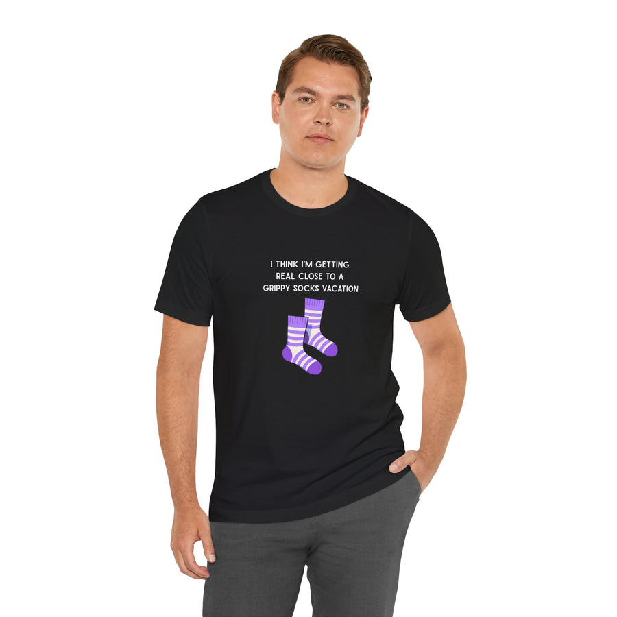 Graphic Tee - "Grippy Socks Vacation" Mental Health Awareness T-Shirt