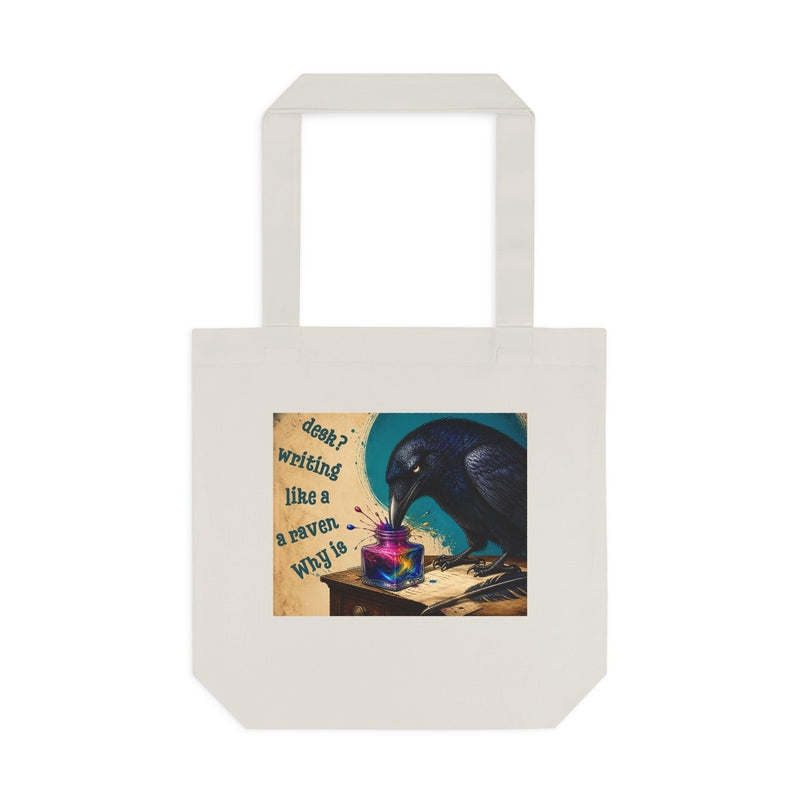 Wonderland "Why is a Raven Like a Writing Desk?" Cotton Tote Bag
