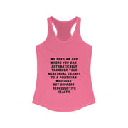 Transfer Menstrual Cramps - Women's Ideal Racerback Tank