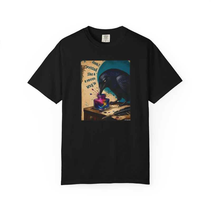 'Why is a Raven Like a Writing Desk' Wonderland T-Shirt — Comfort Colors 1717 Graphic Tee