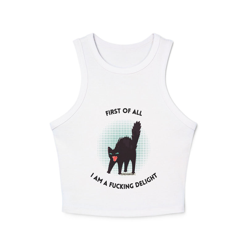 Sassy Black Cat Racer Tank