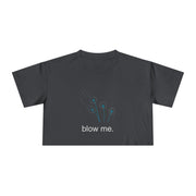 Crop Tee — Dandelion 'blow me.' Graphic T-Shirt Top