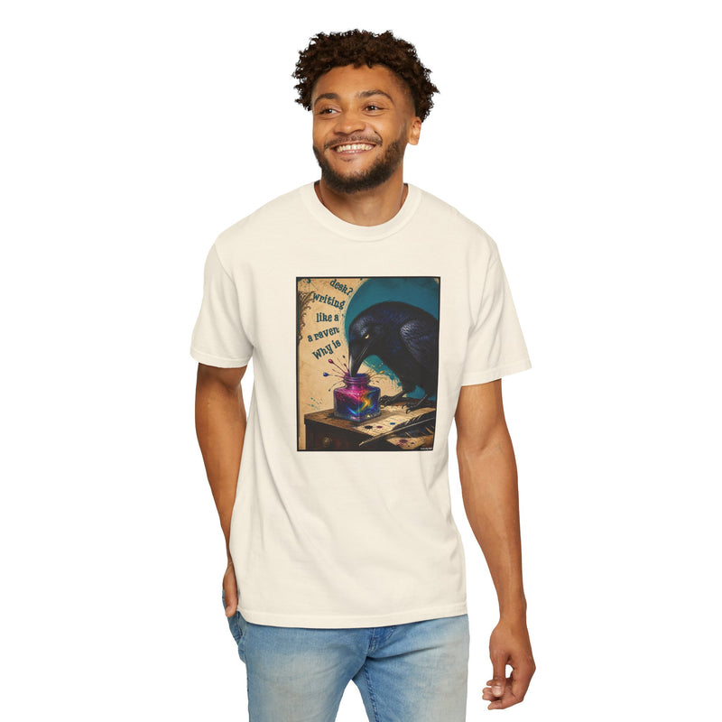 'Why is a Raven Like a Writing Desk' Wonderland T-Shirt — Comfort Colors 1717 Graphic Tee