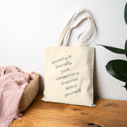 Canvas Tote — “Anxiety Is Literally Just Conspiracy Theories About Yourself” Tote Bag