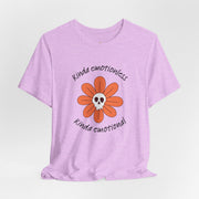 Graphic Tee - Kinda Emotionless Kinda Emotional Floral Skull Mental Health Awareness T-Shirt