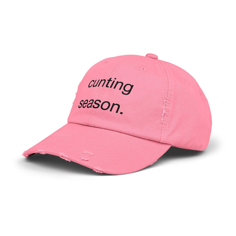 Distressed Hat - "Cunting Season" Sassy Baseball Cap