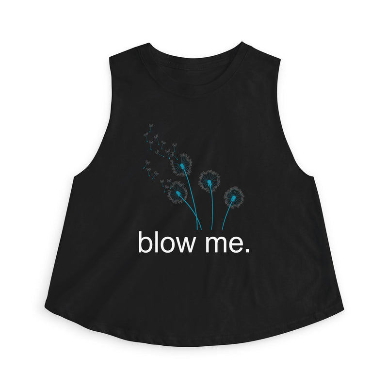 Festival Crop Top — Dandelion "blow me." Graphic Tank