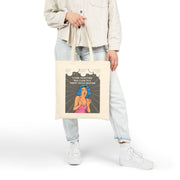 Retro Pop Art Tote Bag - "I Think I'm Getting Real Close to a Grippy Socks Vacation" Cotton Canvas Shopper