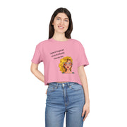 Women's Crop Tee — Retro Pop Art Girl 'I Wanna Be 14 Again' T-Shirt Top