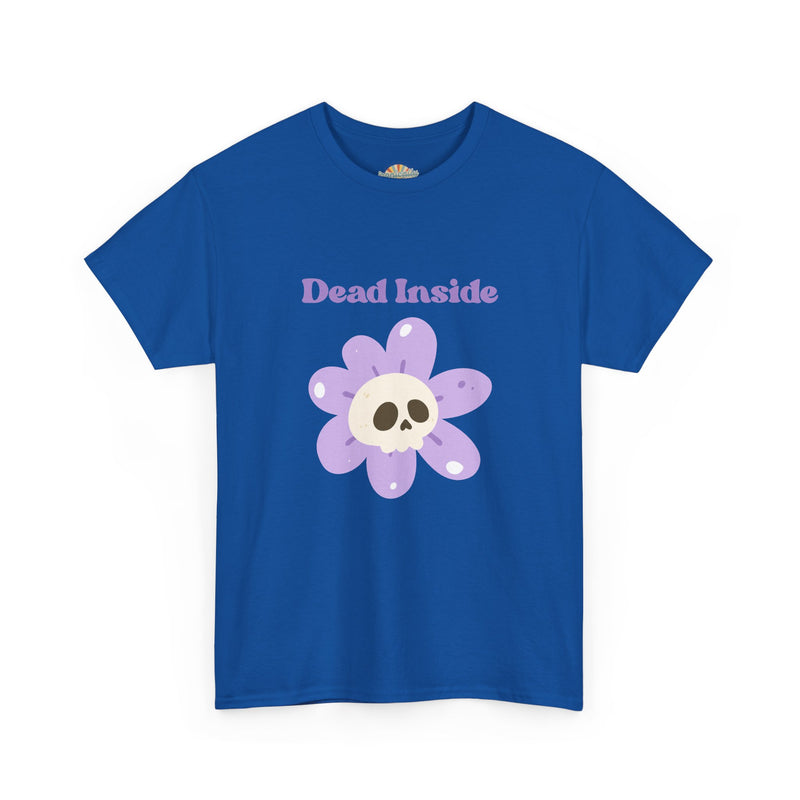 Graphic Tee — "Dead Inside" Skull Flower Mental Health Awareness T-Shirt