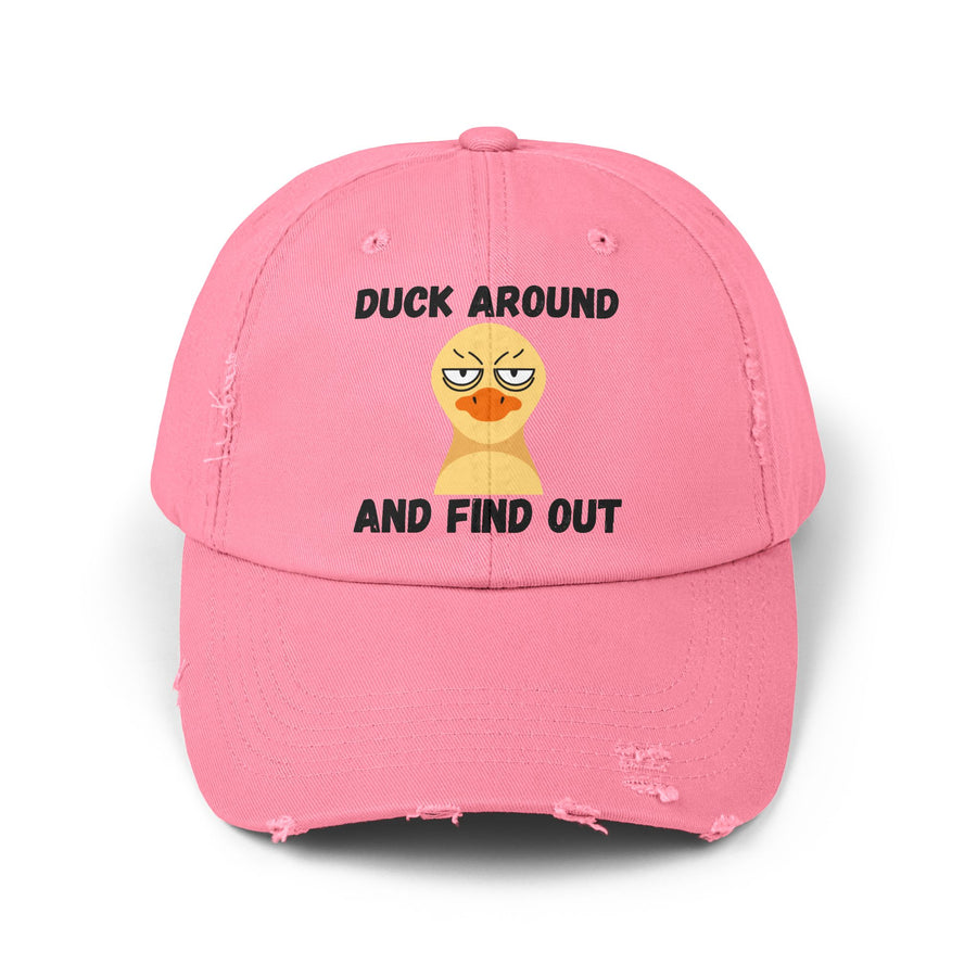 Baseball Hat "Duck Around and Find Out" Distressed Cap