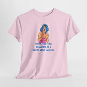Pop Art Tee - "Grippy Socks Vacation" Mental Health Awareness Graphic T-Shirt