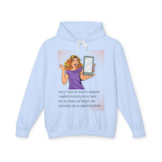 Message Delay - Unisex Lightweight Hooded Sweatshirt