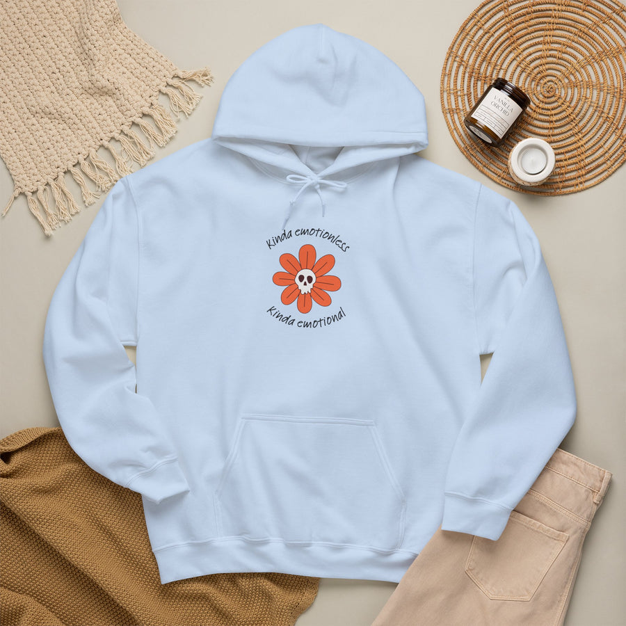 Graphic Hoodie — Kinda Emotionless, Kinda Emotional Hooded Sweatshirt