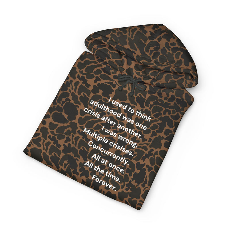 Camo Hoodie — 'Adulthood' Heavyweight Hooded Sweatshirt